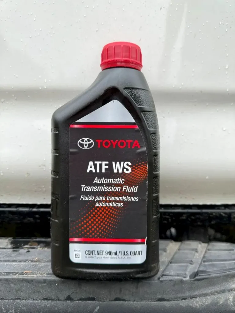Toyota ATF WS fluid for a 4Runner transmission fluid change.