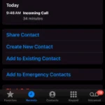 iPhone call log showing a 34 minute AT&T discount scam call