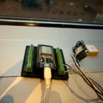 Wired prototype of a DIY camper GPS using an ESP32 and NEO-6M module